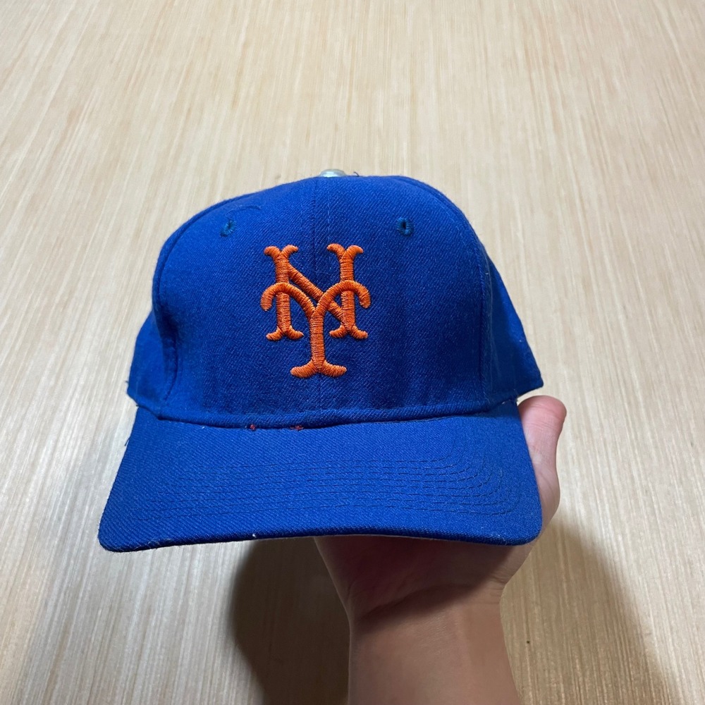 Sports Specialties New York Mets Mens Vintage 100% Wool Fitted Hat 6 7/8 Blue